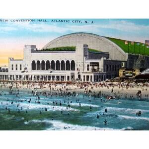 Atlantic City Postcard New Convention Hall Circa 1929 New Jersey Fred Hess 7397